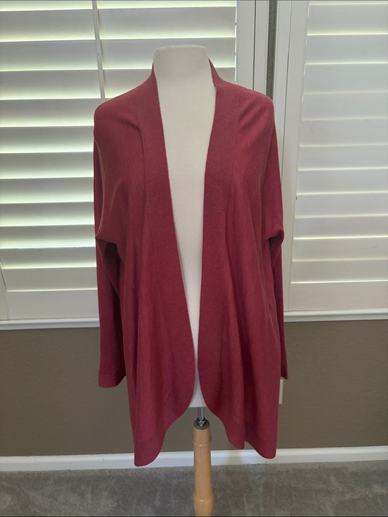 Eileen Fisher Sweaters - Eileen Fisher Women's Open Front Cardigan Sweater - Rust XL Like New